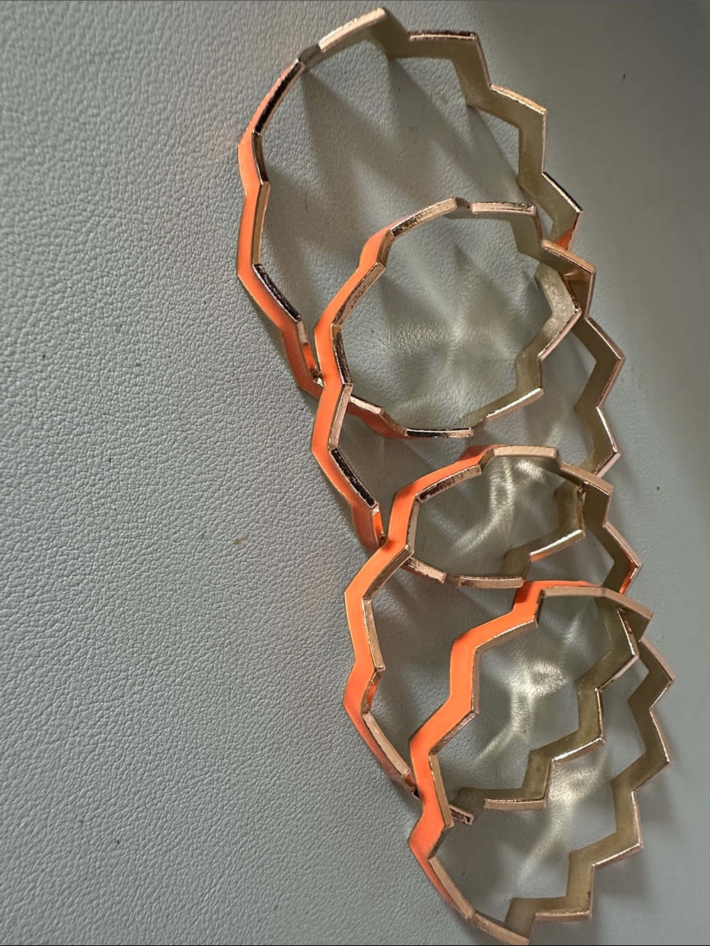 Rose Gold Geometric Stackable Bracelet Set - Women Jewelry